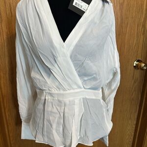 The Kooples White Wrap Blouse